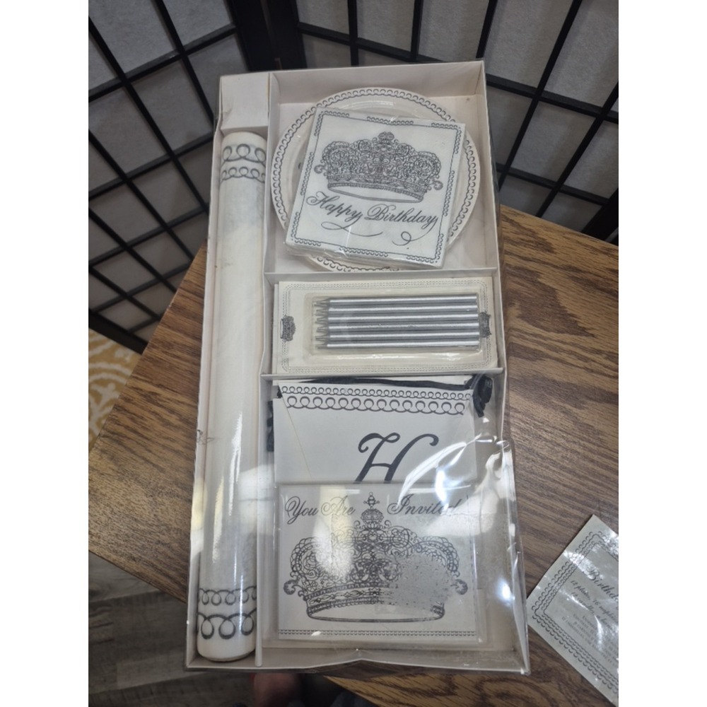 Vintage 1980"s 50pc Birthday Party Kit candles plates invitations